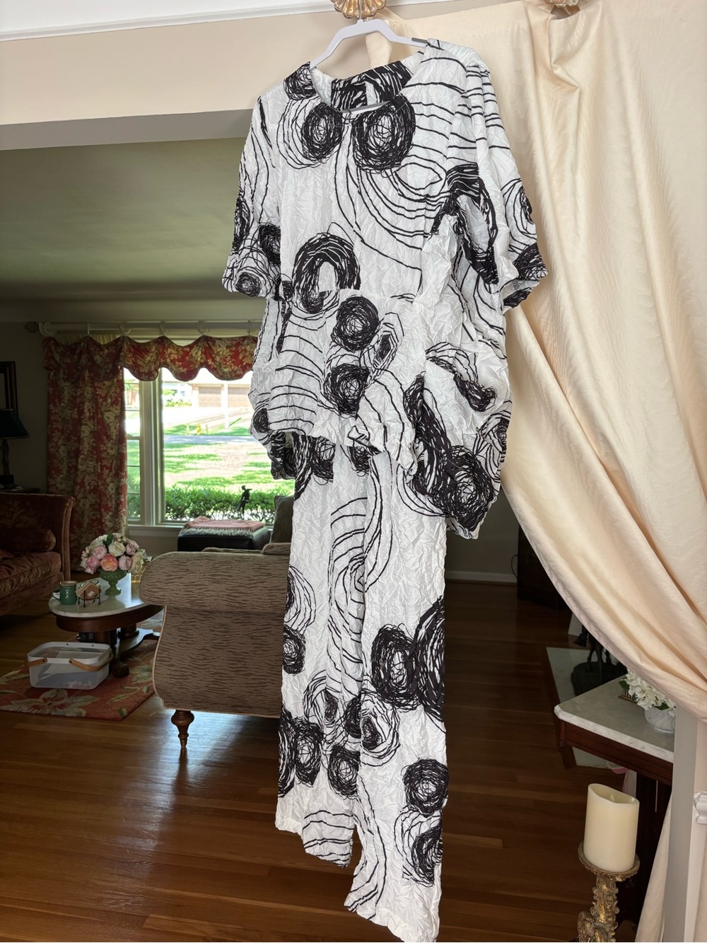 Gershon Bram Black & White Abstract Two Piece Set